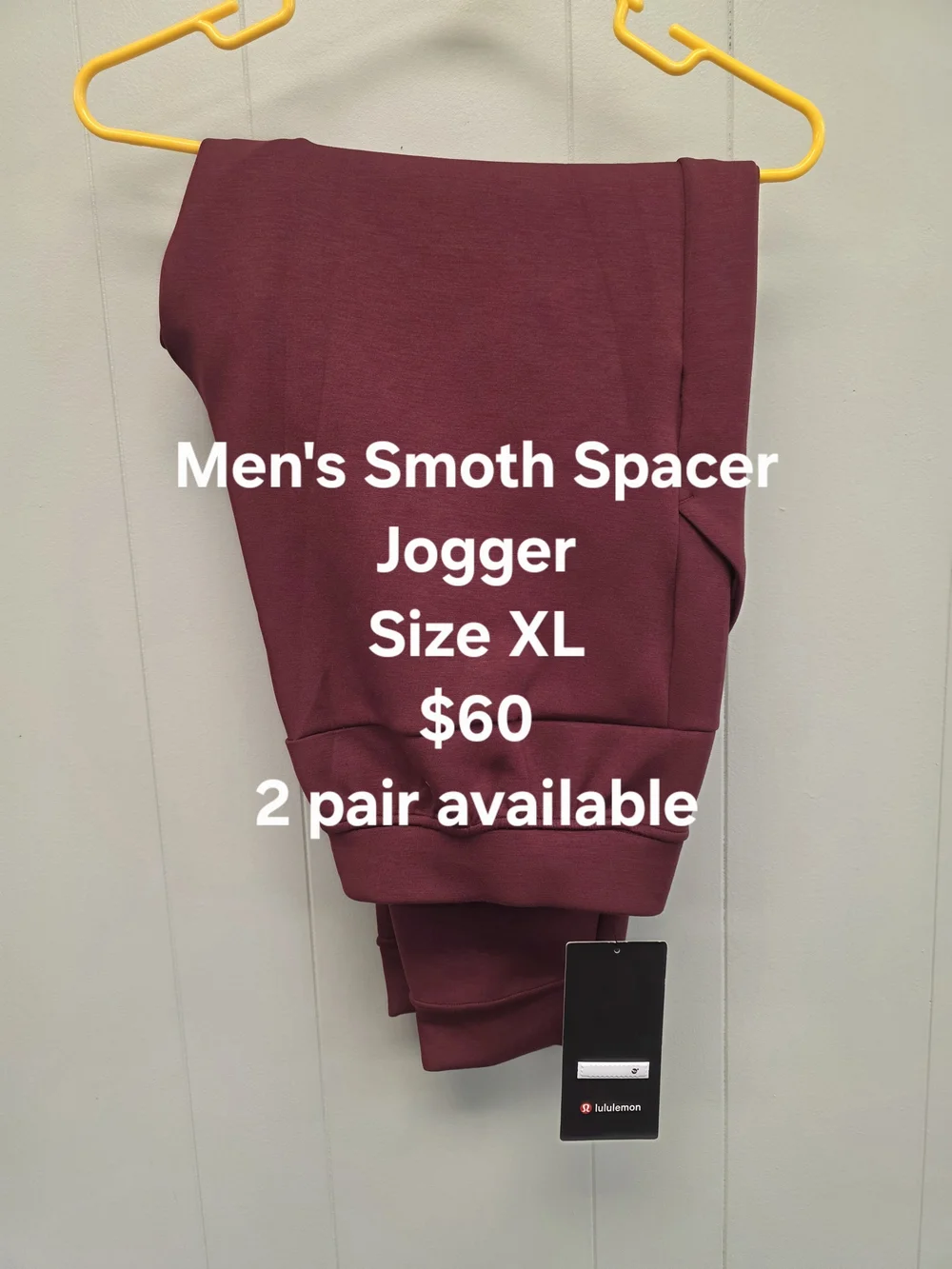 lululemon athletica Men's Spacer Jogger - Maroon
